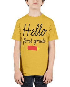 Hello first grade 274# - first grade - Youth Tee Unisex