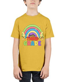 Hello third Grade Rainbow 348# - third grade - Youth Tee Unisex