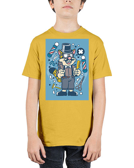 Hipster Barber Leopard835# - barber - Youth Tee Unisex