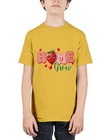 Home Grown Groovy Strawberry 1054# - strawberry - Youth Tee Unisex