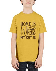 Home Is Where My Cat Is Style 14# - cats - Youth Tee Unisex
