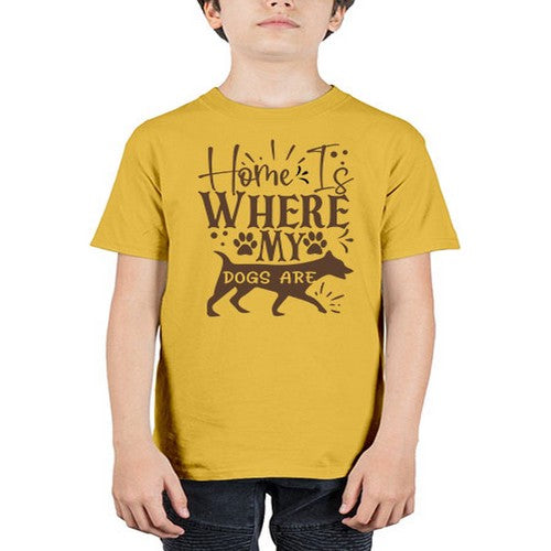 Home Is Where My Dogs Are Style 84# - dogs - Youth Tee Unisex