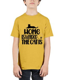 Home Is Where The Cat is Style 93# - cats - Youth Tee Unisex
