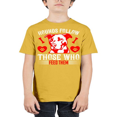 Hounds follow those who feed them Style 196# - dogs - Youth Tee Unisex