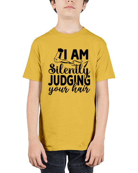 I Am Silently Judging Your Hair 858# - hairdresser - Youth Tee Unisex