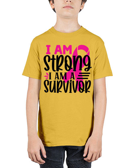 I Am Strong I Am a Survivor 19# - breast cancer - Youth Tee Unisex