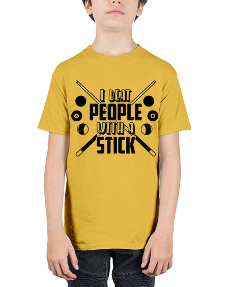 I beat people with a stick 1166# - billards - Youth Tee Unisex