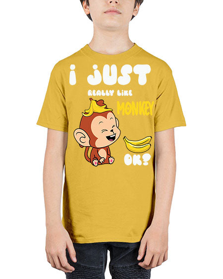 I just Really Lpve Monkey 7# - monkey - Youth Tee Unisex