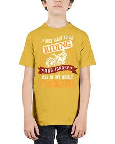 I just want to go 32# - motorcycle - Youth Tee Unisex