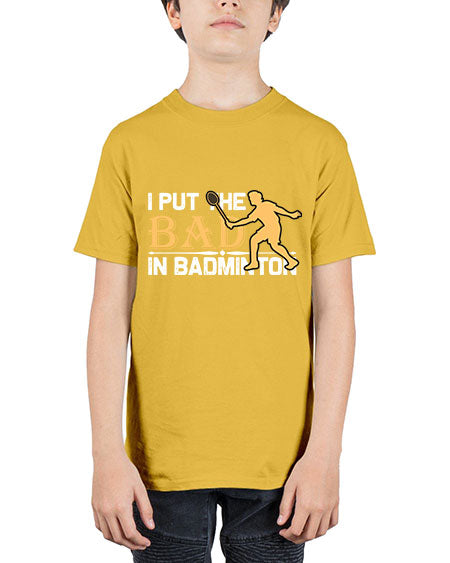 I put 1096# - badminton - Youth Tee Unisex