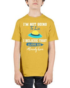Im not going to lie i believe aliens are here 27# - ufo - Youth Tee Unisex
