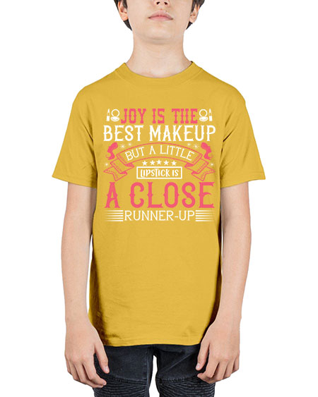 Joy is the best makeup But a little lipstick is a close runnerup Style 200# - beauty - fashion - Youth Tee Unisex