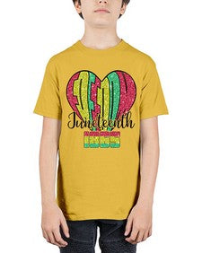 Juneteenth Since 1865 Heart 20# - black juneteenth - Youth Tee Unisex