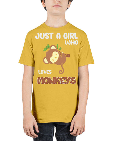 Just a Girl Who Loves 8# - monkey - Youth Tee Unisex