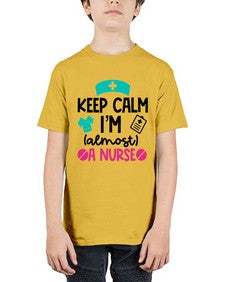 Keep Calm Im Almost A Nurse Style Style 1026# - nurse - Youth Tee Unisex