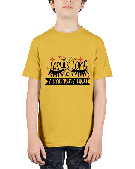 Keep Your Lashes Long Your Standards High Style 72# - beauty - fashion - Youth Tee Unisex