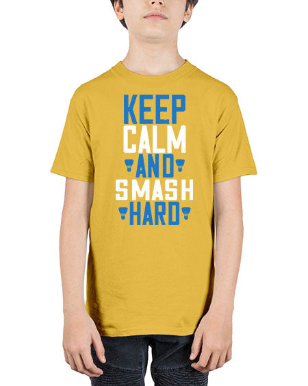 Keep calm and smash hard 2024# - badminton - Youth Tee Unisex