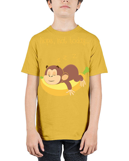 Lazy Monkey Nope Not Today 9# - monkey - Youth Tee Unisex