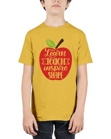 Learn Teach Inspire Shape Style 1044# - teacher - Youth Tee Unisex