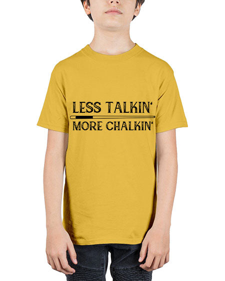 Less talkin More chalkin 950# - billards - Youth Tee Unisex