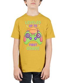 Leveled up to first Grade 467# - first grade - Youth Tee Unisex