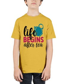 Life Begins After Tea 1298# - tea - Youth Tee Unisex