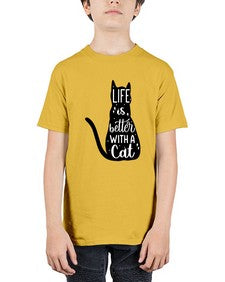 Life Is Better With A Cat Style 98# - cats - Youth Tee Unisex