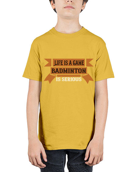 Life is a game badminton is serious 1984# - badminton - Youth Tee Unisex