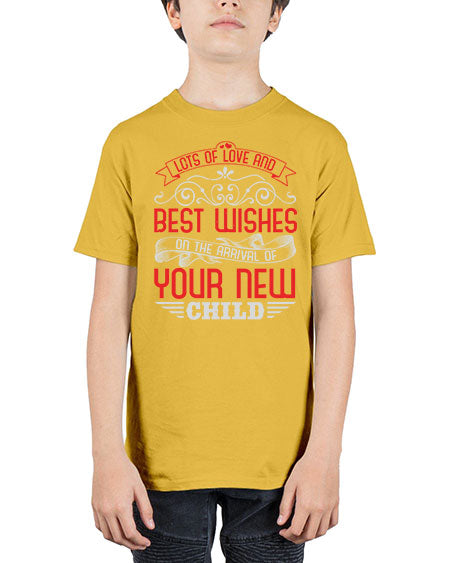 Lots of loe and best wishes Style 145# - baby shower - Youth Tee Unisex
