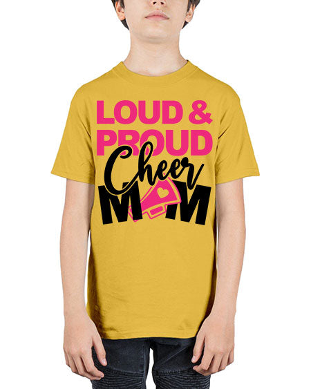 Loud Proud Cheer mom 765# - cheer - Youth Tee Unisex