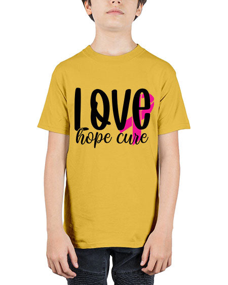 Love Hope Cure 13# - breast cancer - Youth Tee Unisex