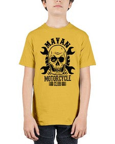 Mayan 927# - skull and bones - Youth Tee Unisex