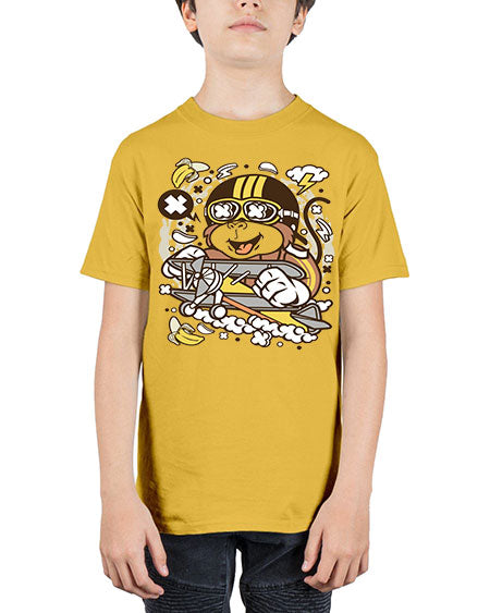 Monkey Pilot - monkey - Youth Tee Unisex