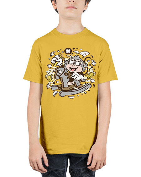 Monkey Rocking Horse - monkey - Youth Tee Unisex