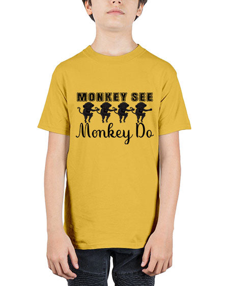 Monkey see monkey do  - monkey - Youth Tee Unisex