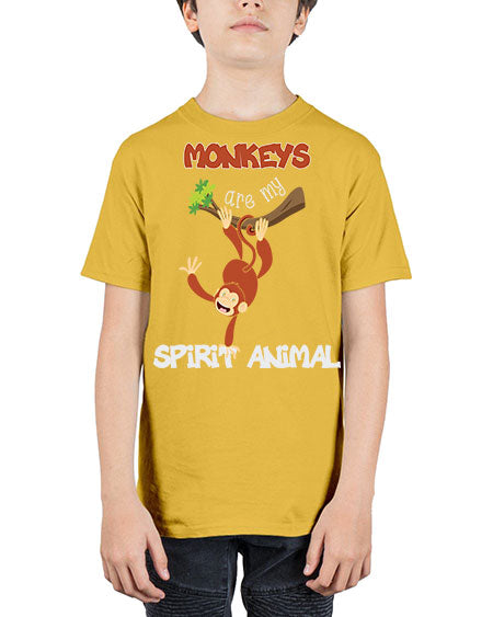 Monkeys Are my Spirit Animals 19# - monkey - Youth Tee Unisex