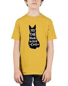 My Cat Thinks Im Cool Style 101# - cats - Youth Tee Unisex