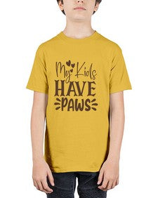 My Kids Have Paws Style 21# - cats - Youth Tee Unisex