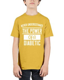 Never Underestimate The Power Of A Diabetic Style 18# - diabetes - Youth Tee Unisex