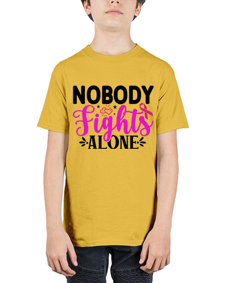 Nobody Fights Alone 12# - breast cancer - Youth Tee Unisex