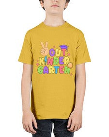 Peace Out Kindergarten Peace Hand 636# - kindergarten - Youth Tee Unisex