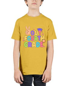 Peace Out fourth Grade Peace 630# - fourth grade - Youth Tee Unisex