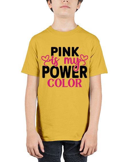 Pink is My Power Color 11# - breast cancer - Youth Tee Unisex