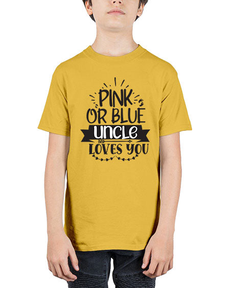 Pink or blue aucle loves you 429# - pregnancy - Youth Tee Unisex