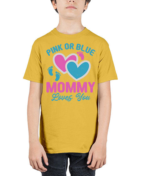 Pink or blue mommy loves you Style 186# - baby - Youth Tee Unisex