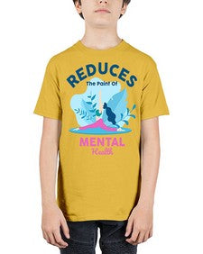 Reduces the Paint of Mental Health 495# - yoga - Youth Tee Unisex