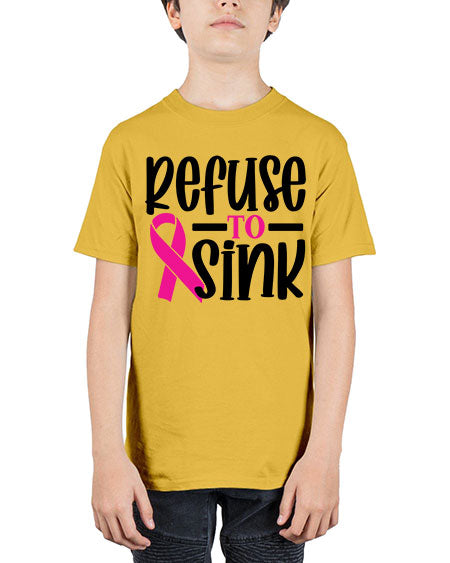 Refuse to Sink 9# - breast cancer - Youth Tee Unisex