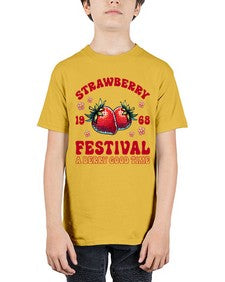 Retro Strawberry Festival 1504# - strawberry - Youth Tee Unisex