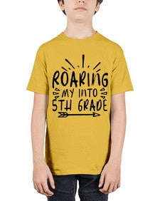 Roaring My Into fifth Grade 758# - fifth grade - Youth Tee Unisex
