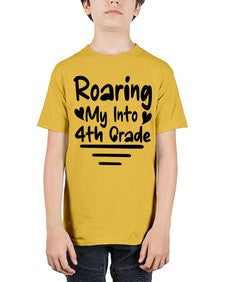Roaring My Into fourth Grade 760# - fourth grade - Youth Tee Unisex